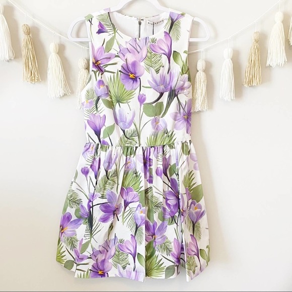 Alice + Olivia Joyce Floral Print Mini Dress 6 - Picture 15 of 15